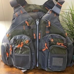 Gray and Green Tactical Men's Bag